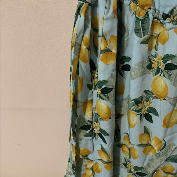 Citrus Print Ruffled Hem Midi Dress - Picture 4 of 6